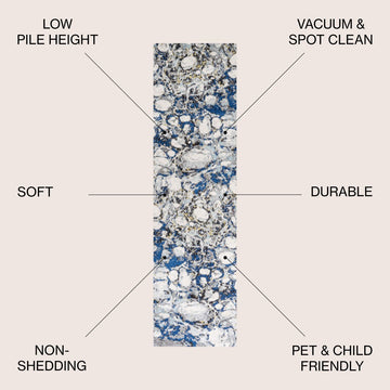 Pebble Marbled Abstract Area Rug